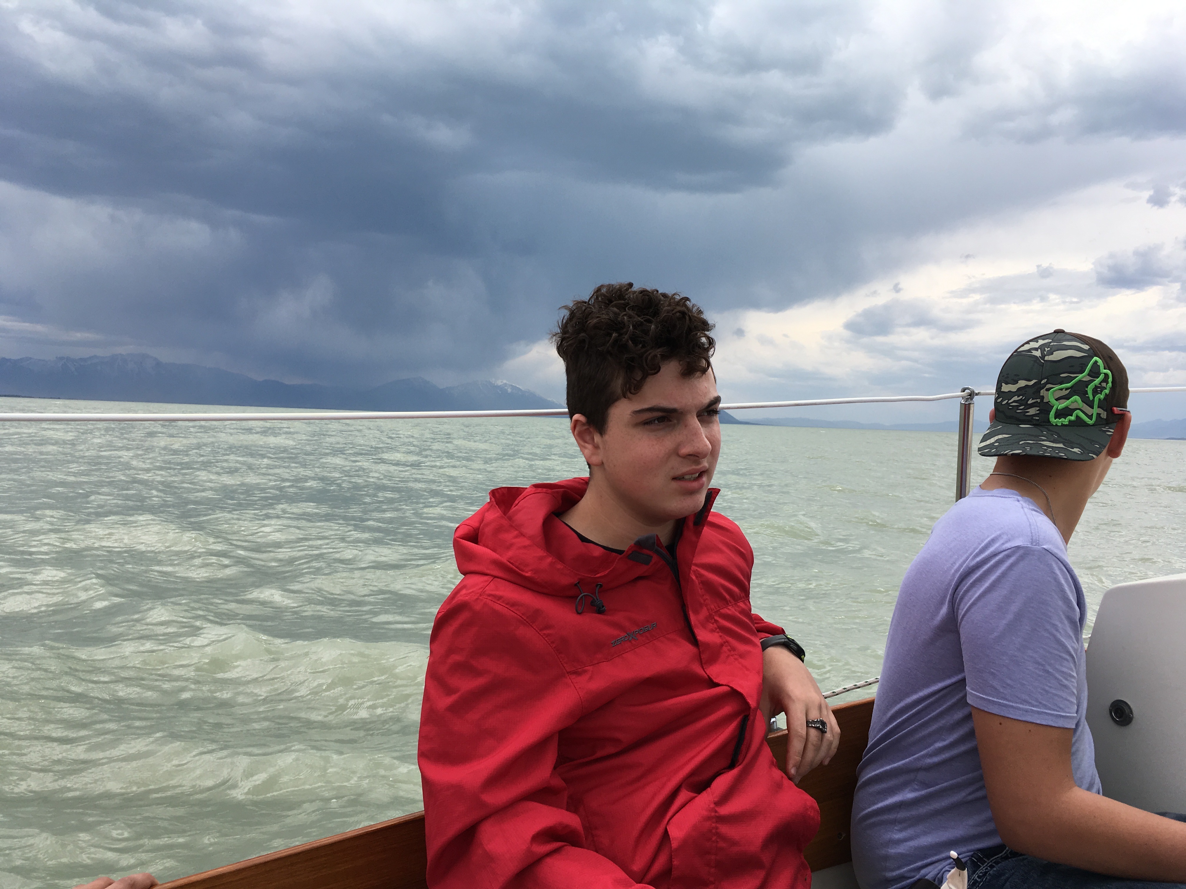 Teenage boys sailing Utah lake